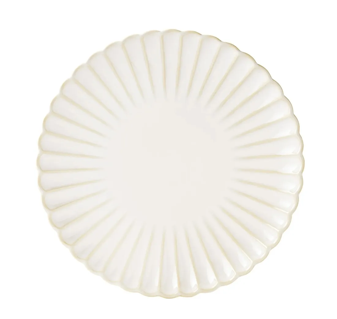 Scalloped Cream Appetizer/Dessert Plate