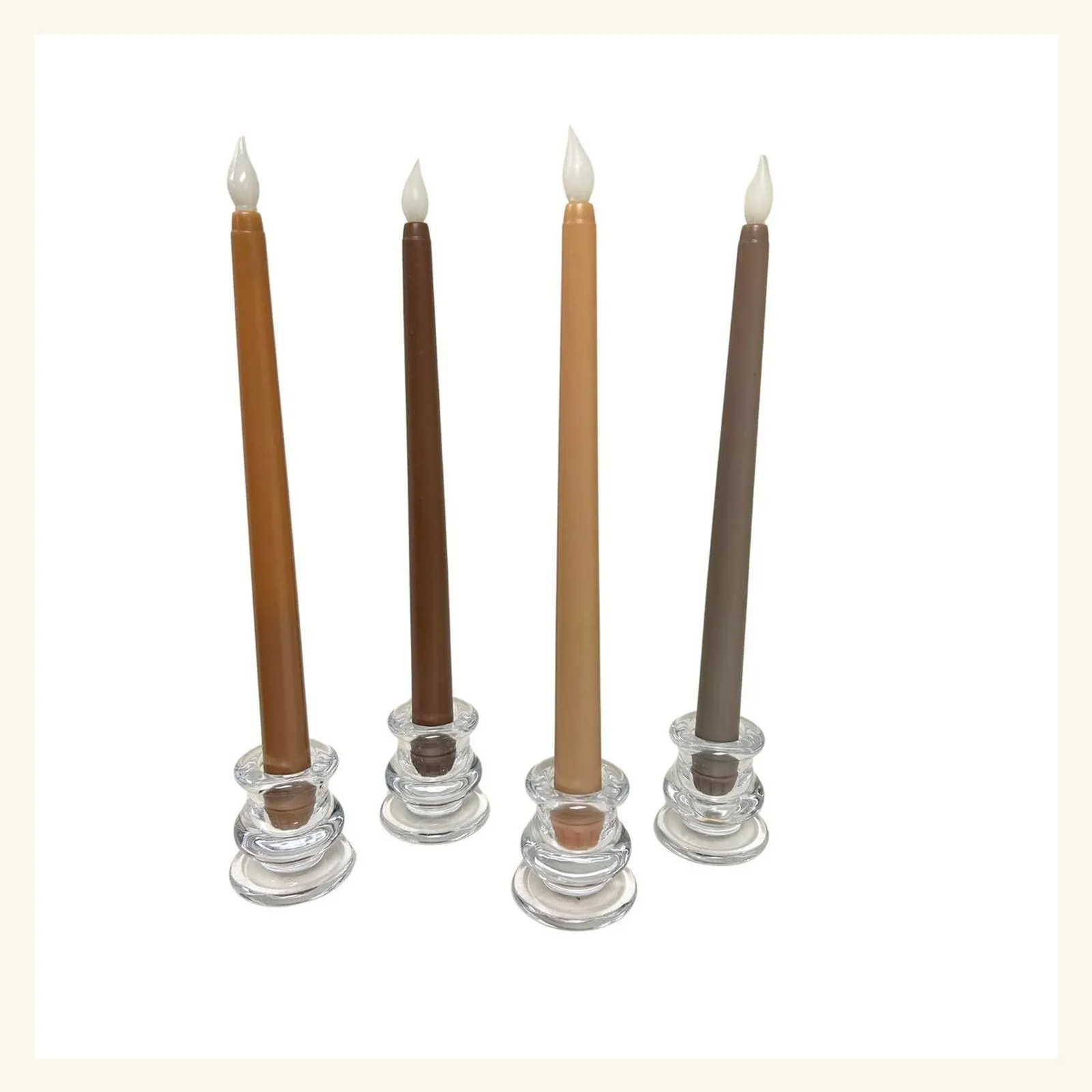 Natural Flameless Taper Candles