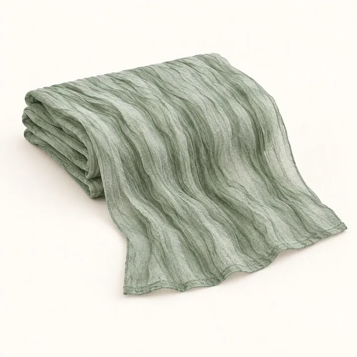 Sage Green Cheesecloth Runner 10ft