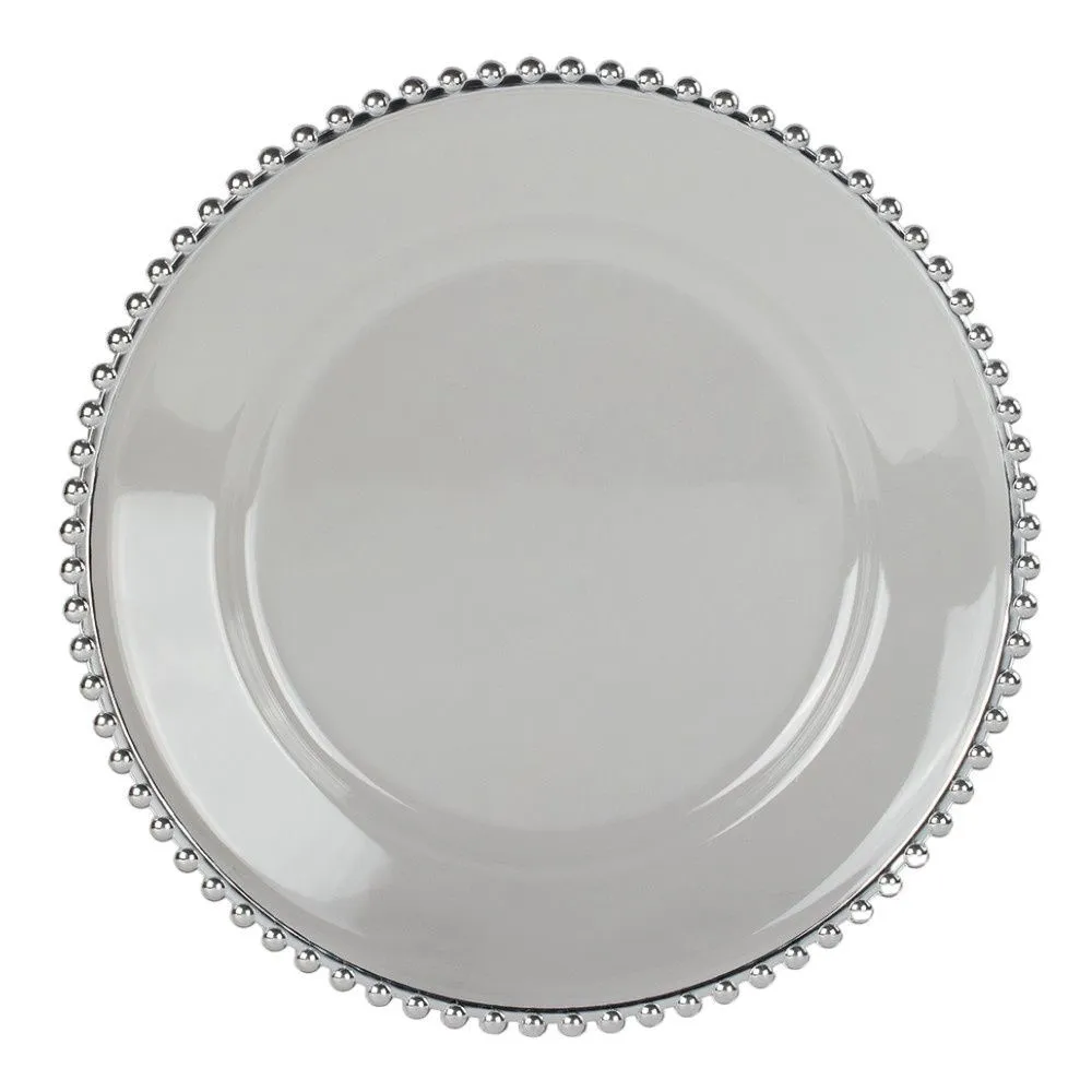 Silver Beaded Charger