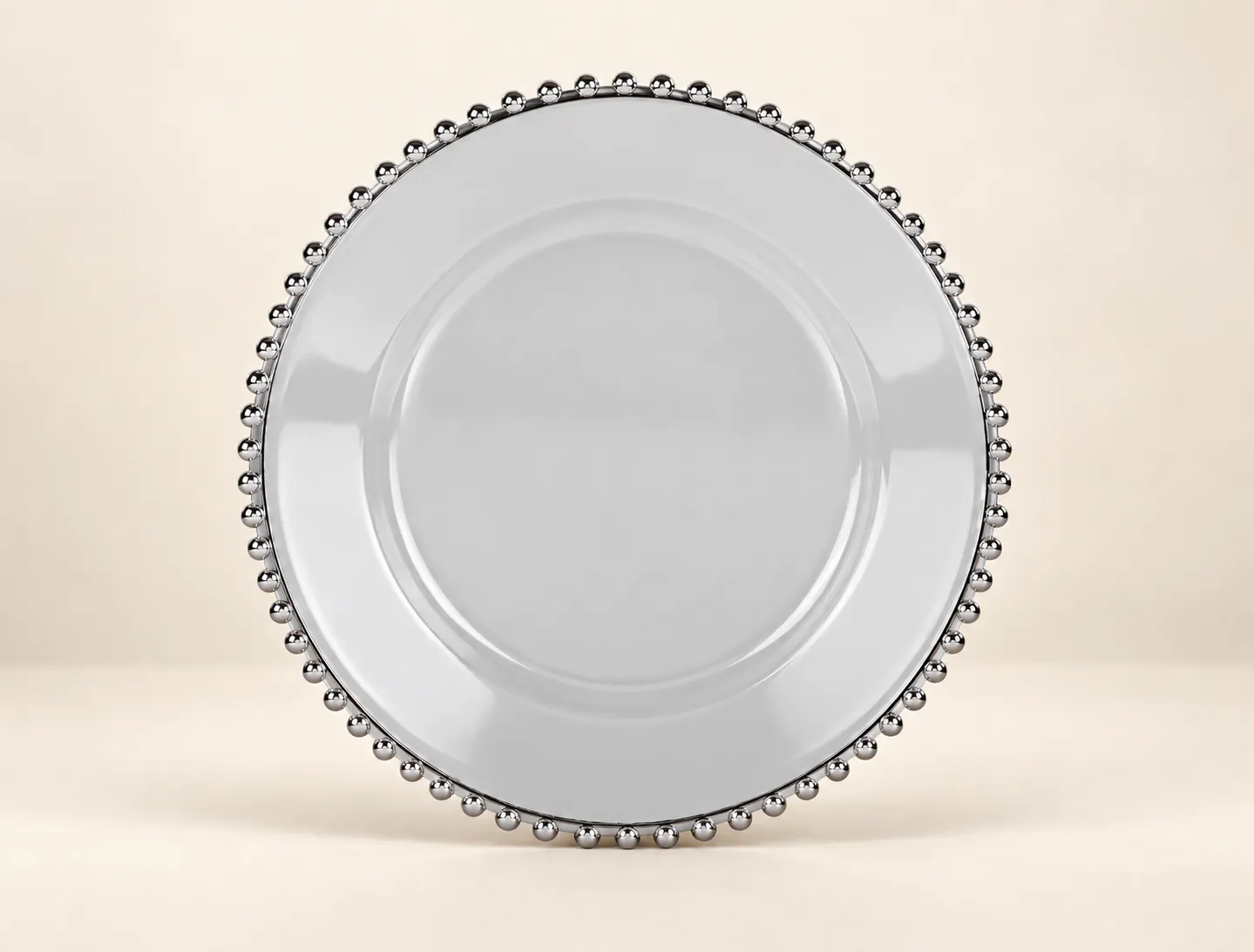 Silver Beaded Charger
