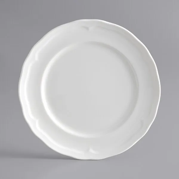 Pearl White Scalloped Bread/Cake Plate 6.5"