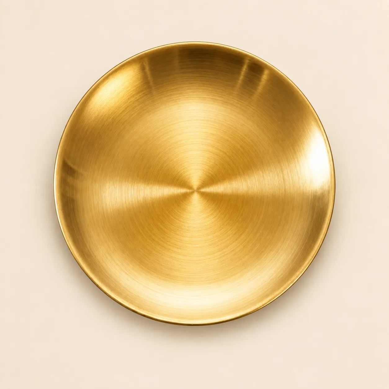 Gold Metal Bread Plate 5"