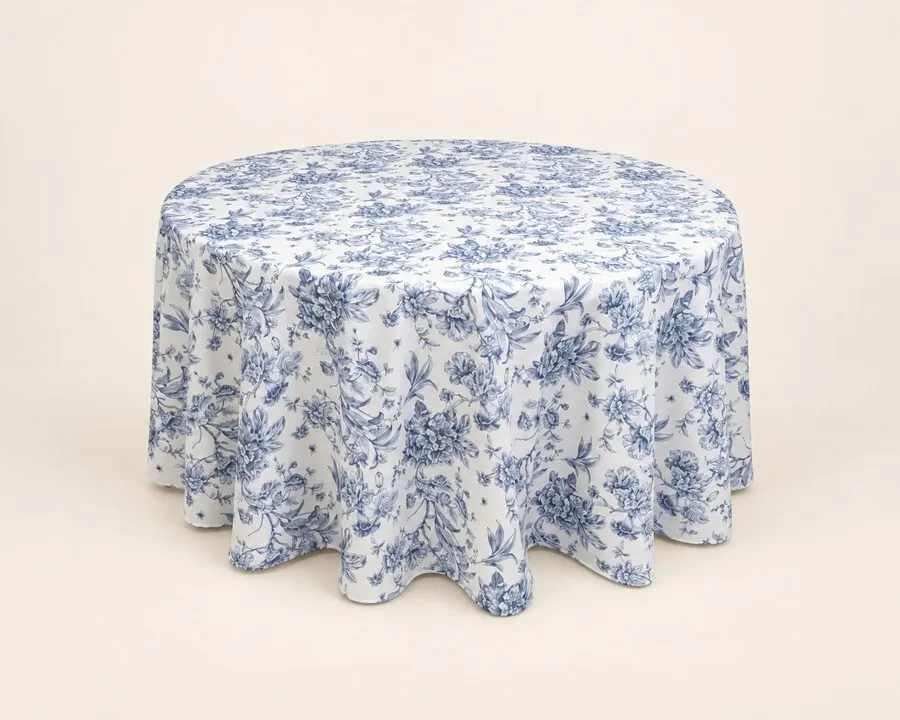 Olive Green Polyester Round Tablecloth 120"
