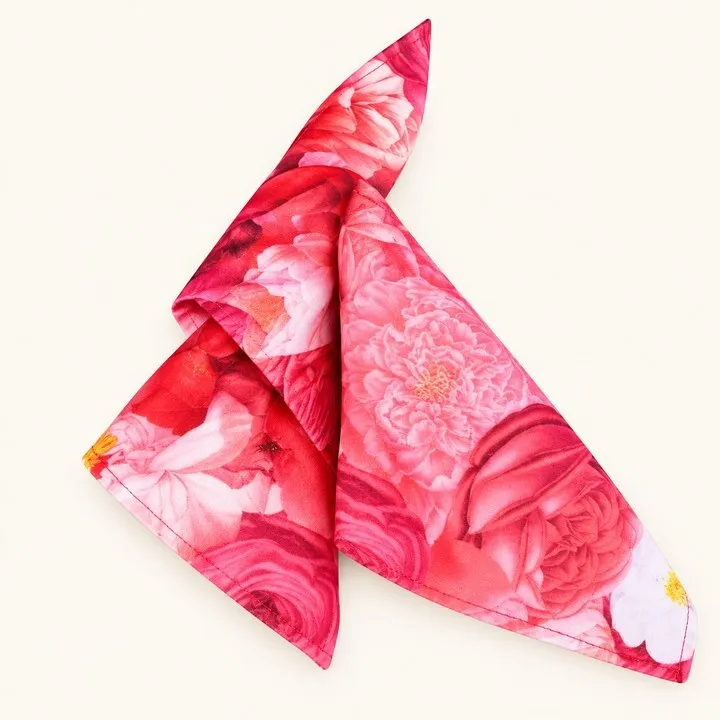 Fuchsia Floral Polyester Napkin 20"x 20"