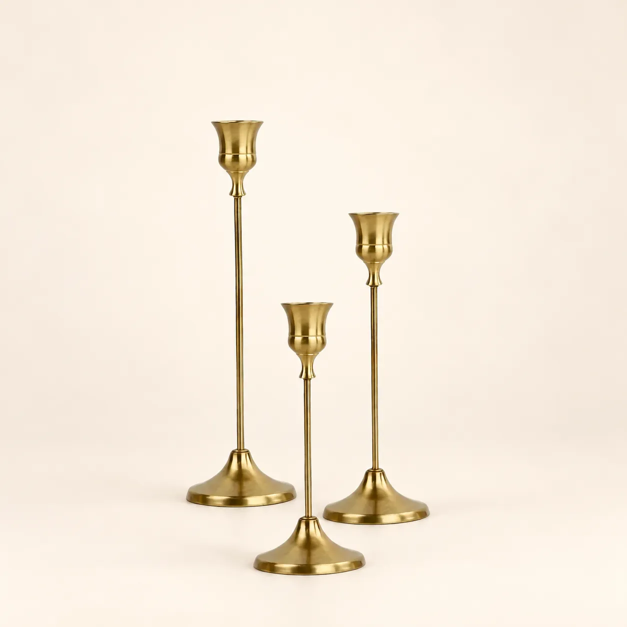 Gold Modern Candlestick Holder
