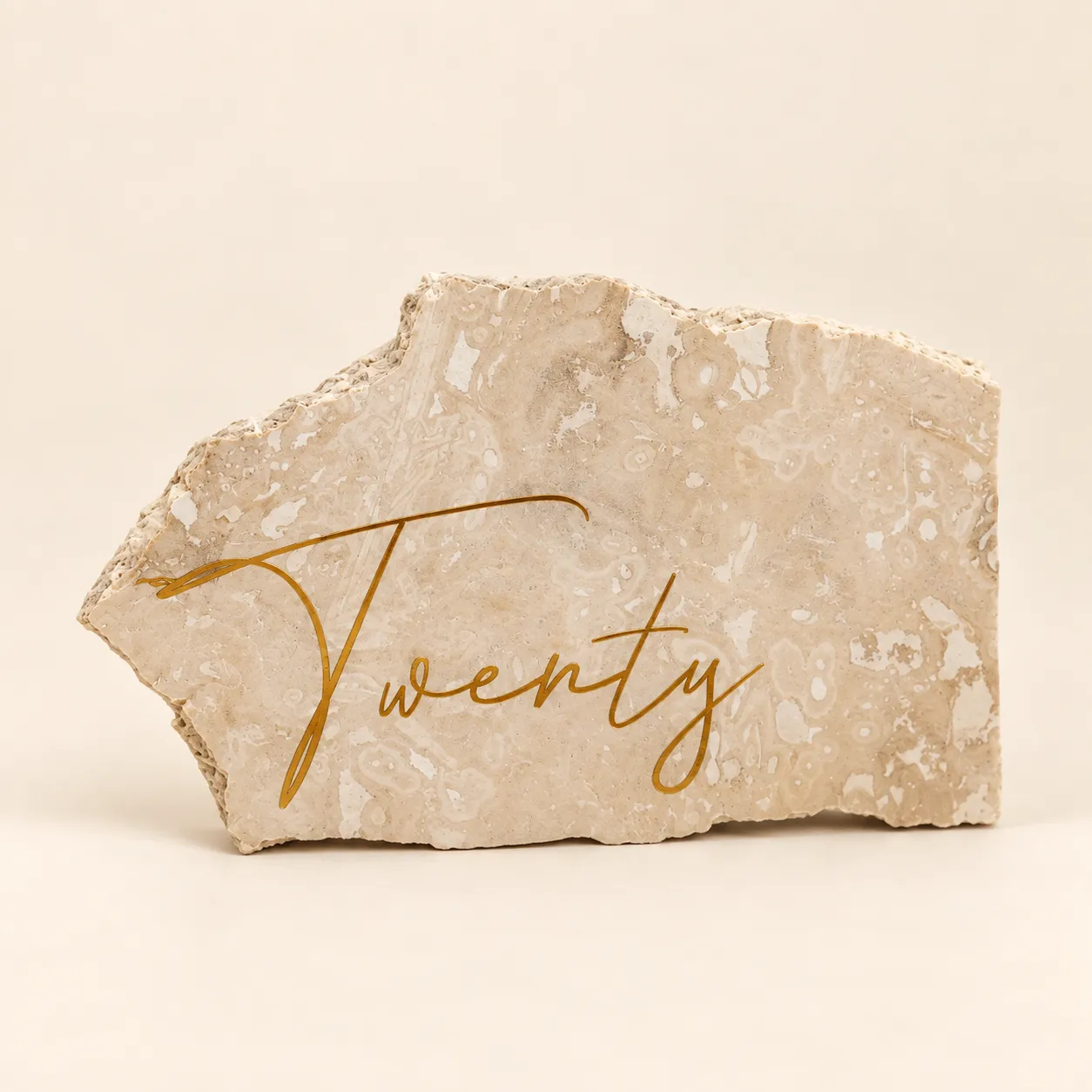 Tan Stone Table Number