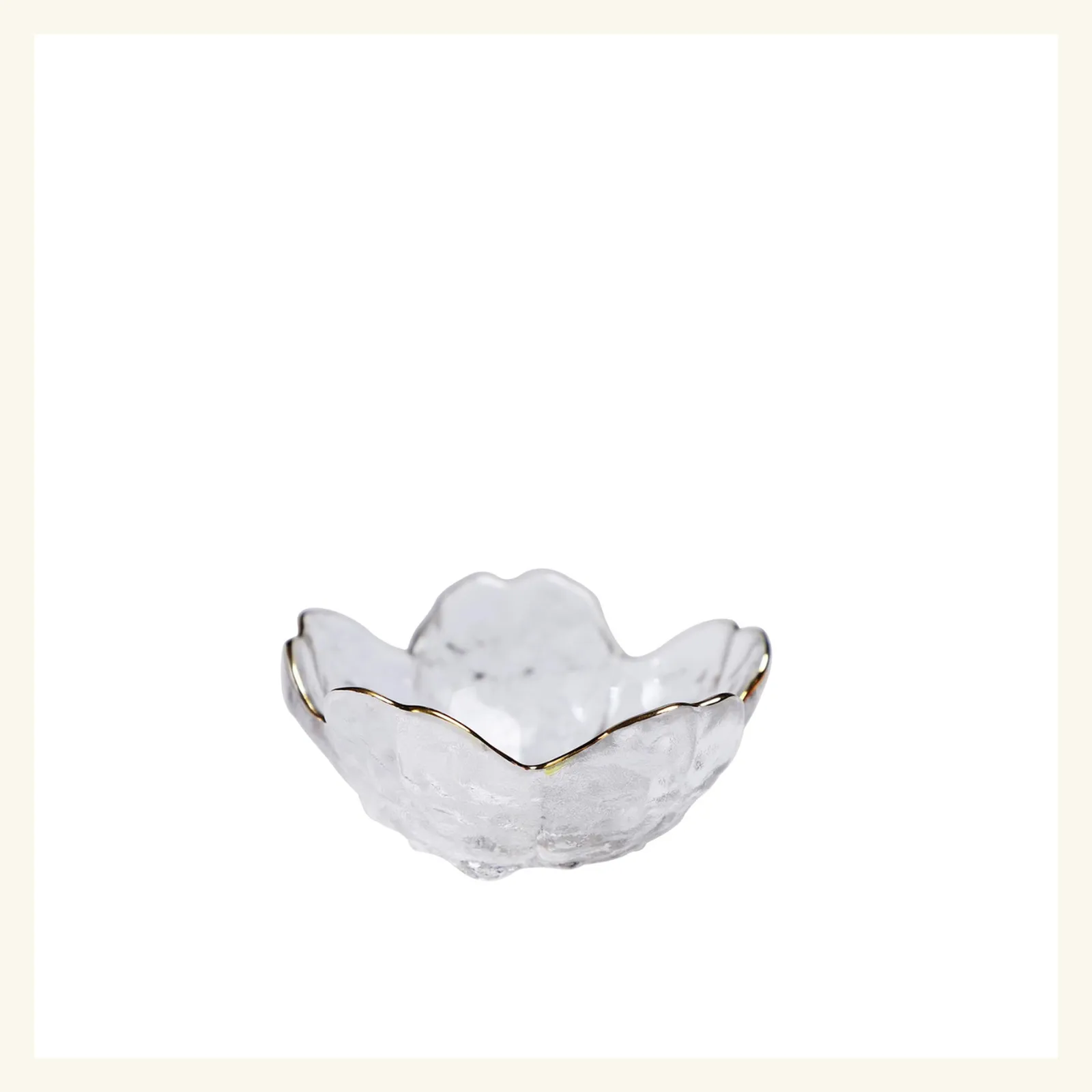 Clear Floral Tealight Holder