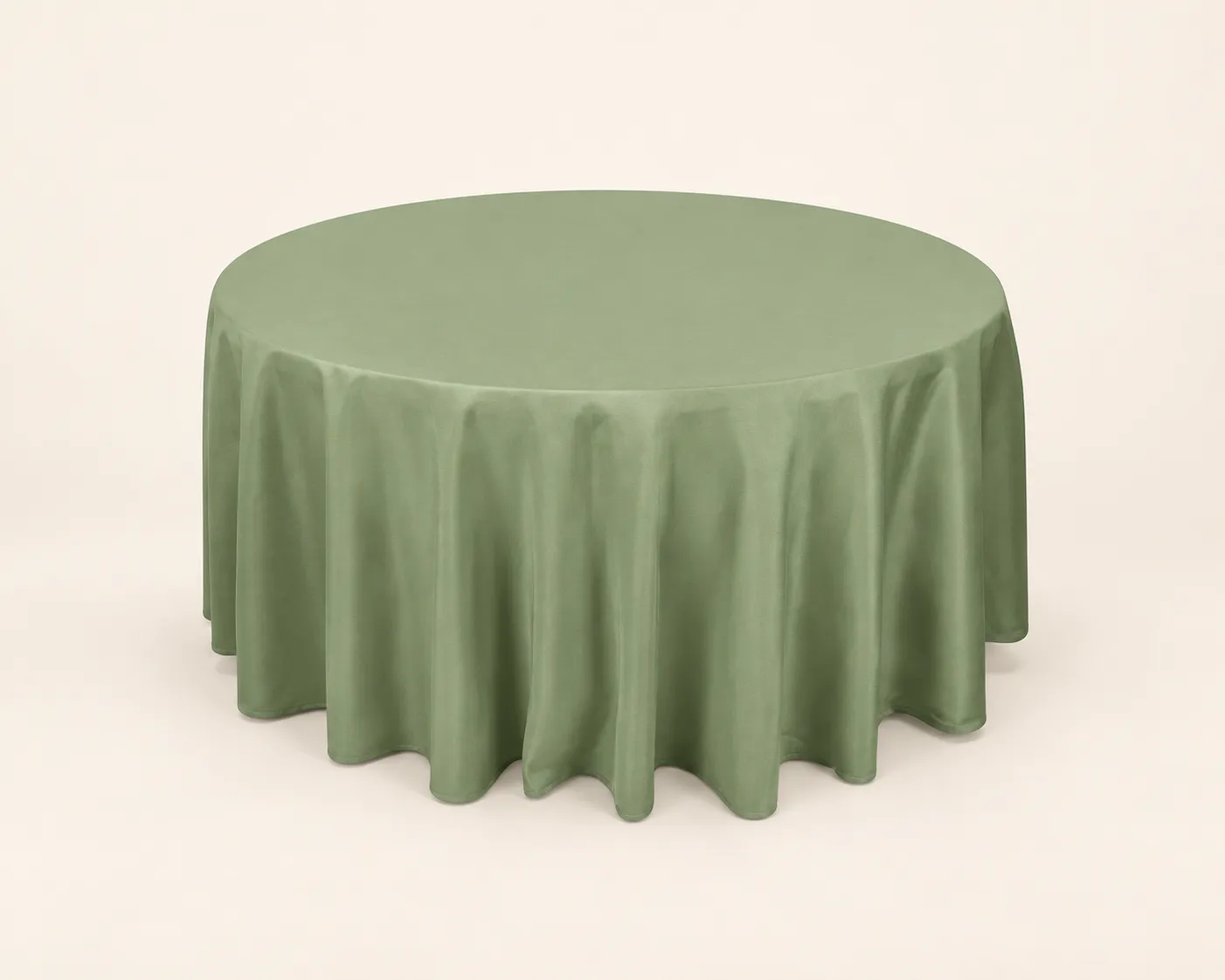 Dusty Sage Green Polyester Tablecloth 120"