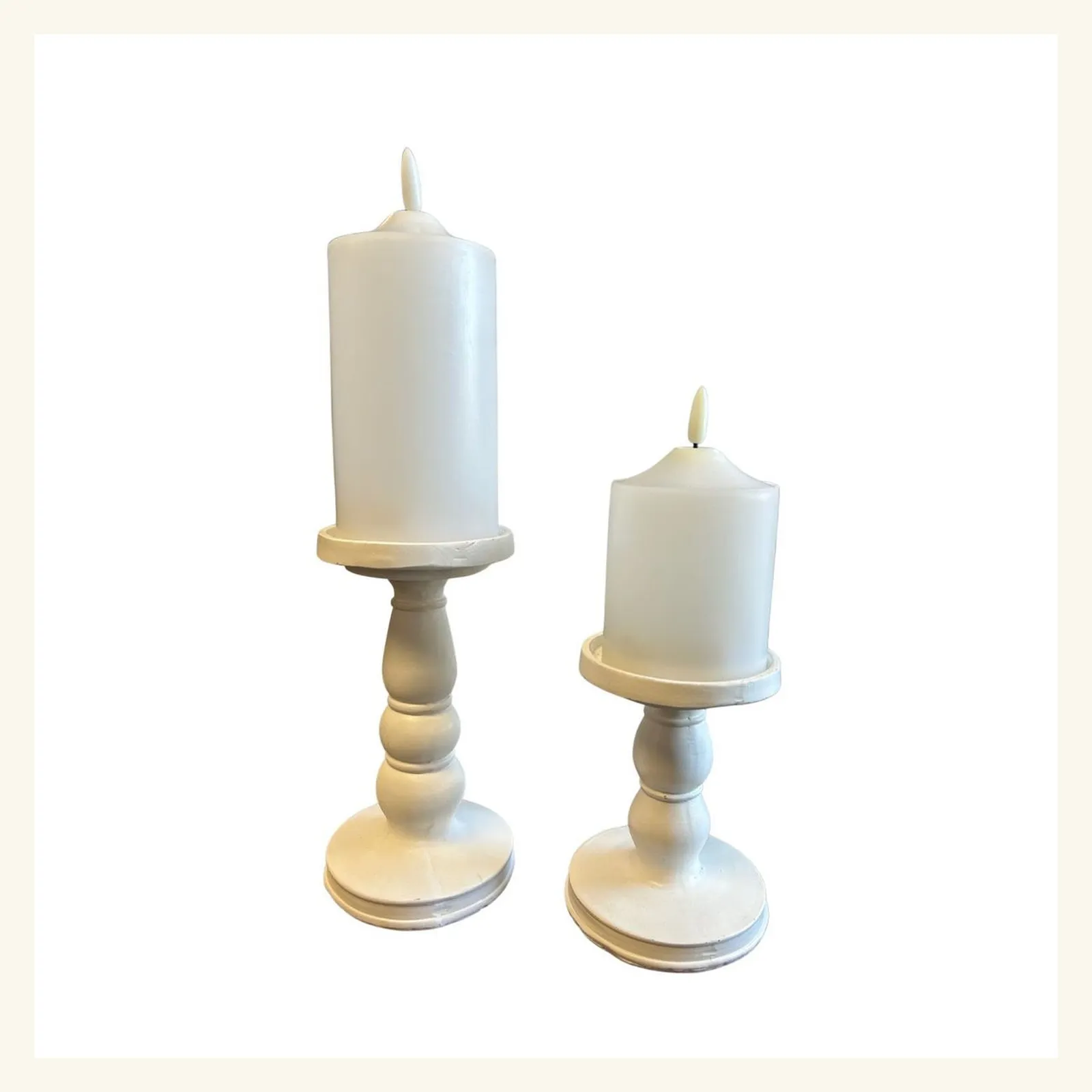 White Flameless Pillar Candle