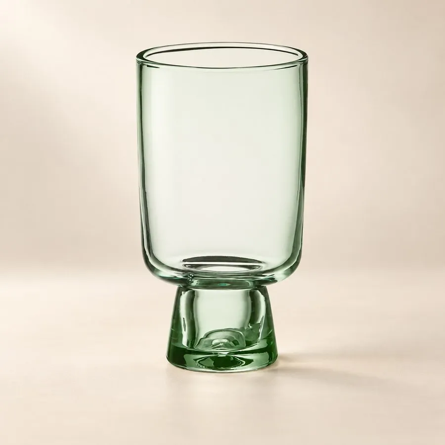 Modern Green Glass Goblet