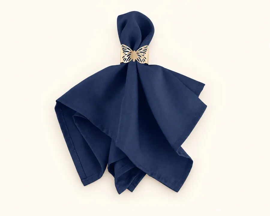 Navy Polyester Napkin 17"x17"