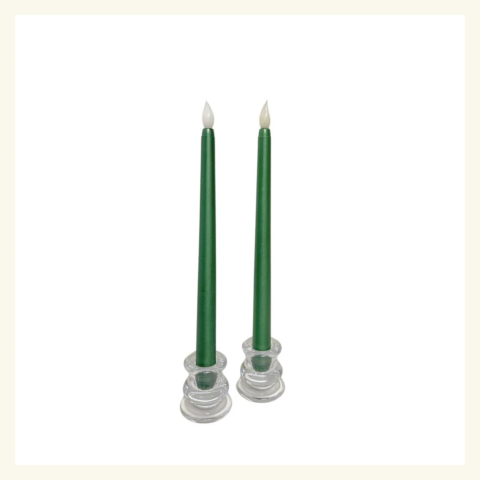 Emerald Green Flameless Taper Candle