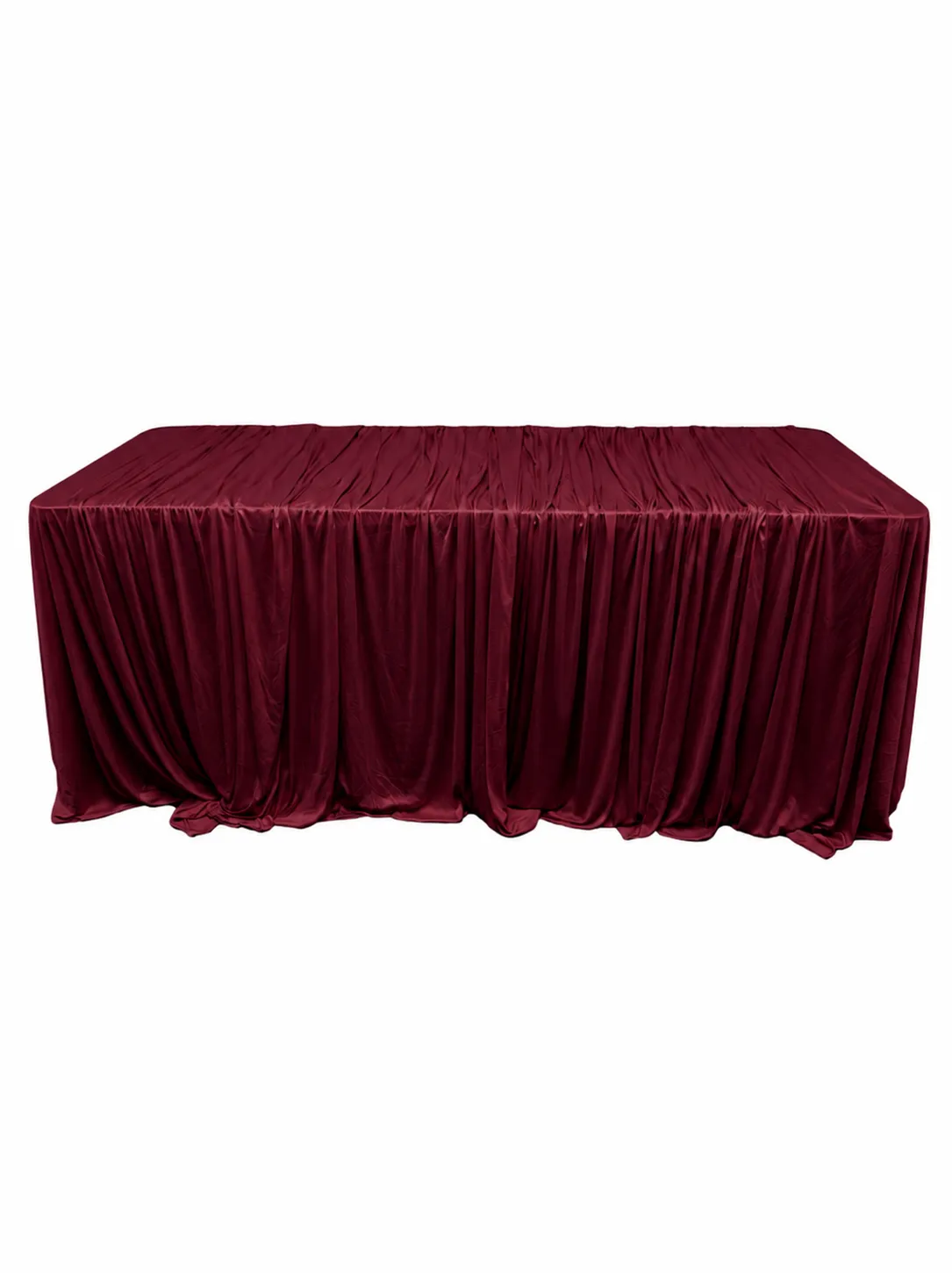 Burgundy Draped Tablecloth