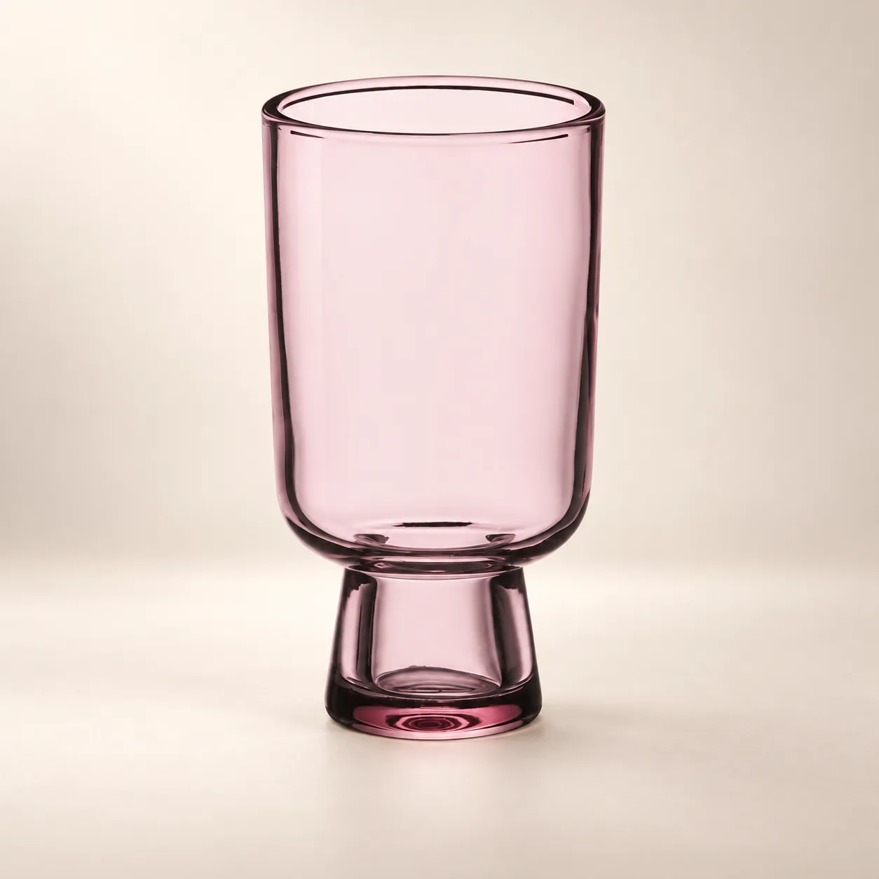 Mauve Modern Glass Goblet