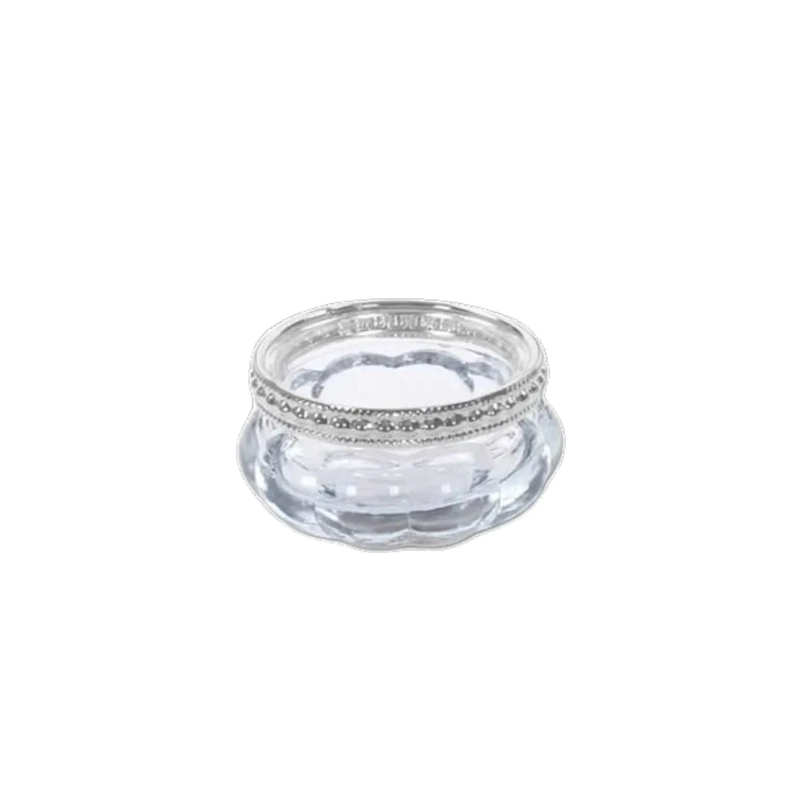 Silver Rim Antique Blossom Tealight Candle Holder