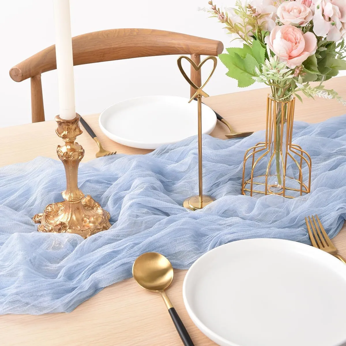Ice Blue Cheesecloth Runner 10ft