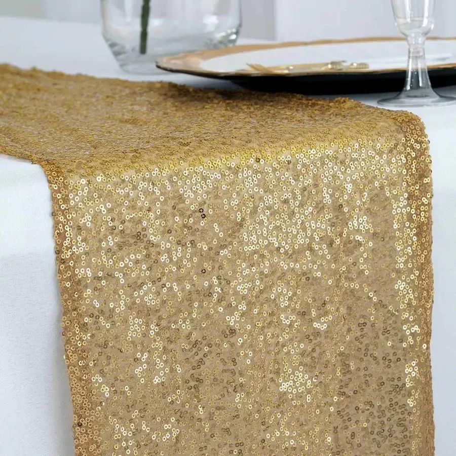 Gold Sequin Runner 9ft