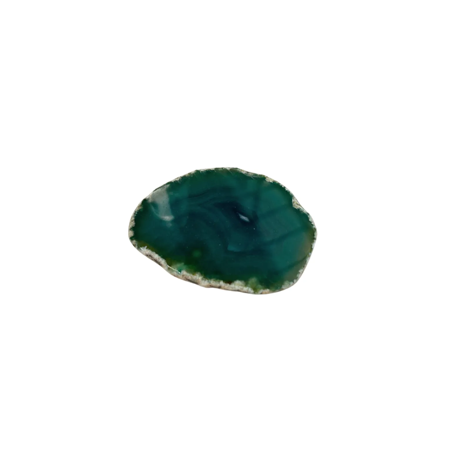 Green Agate Crystal Slice