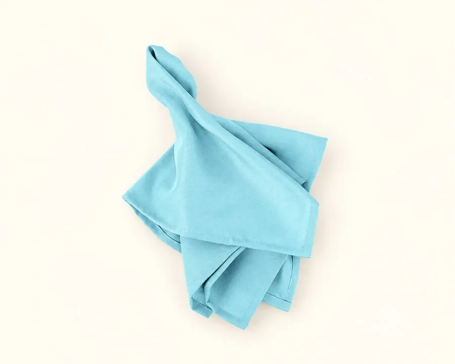 Light Blue Polyester Napkin 17"x17"