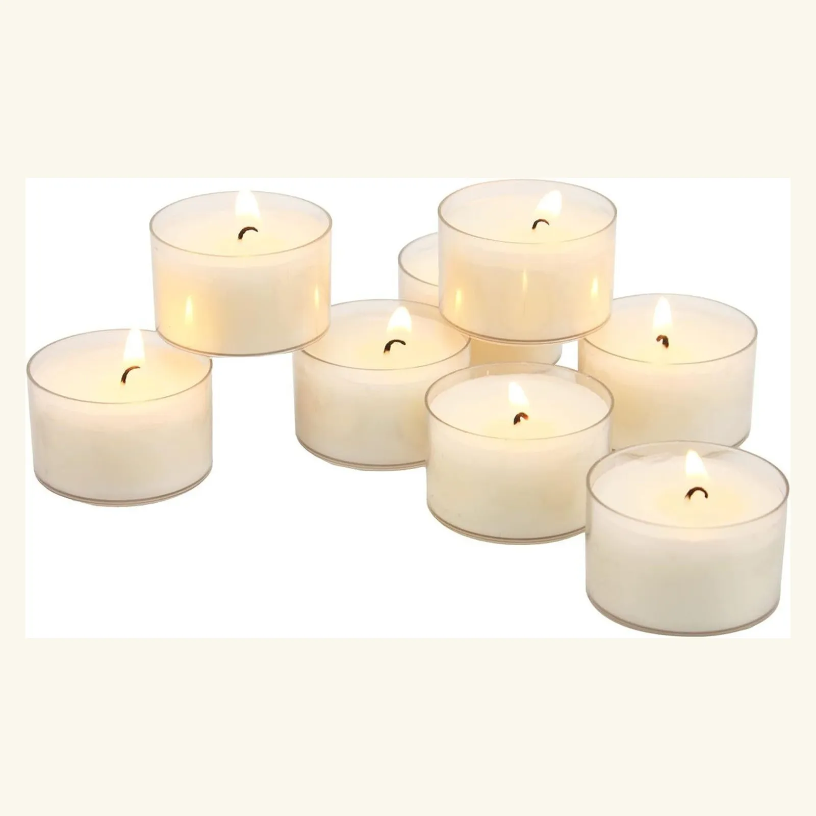 Clear Cup Flame Tealight Candle