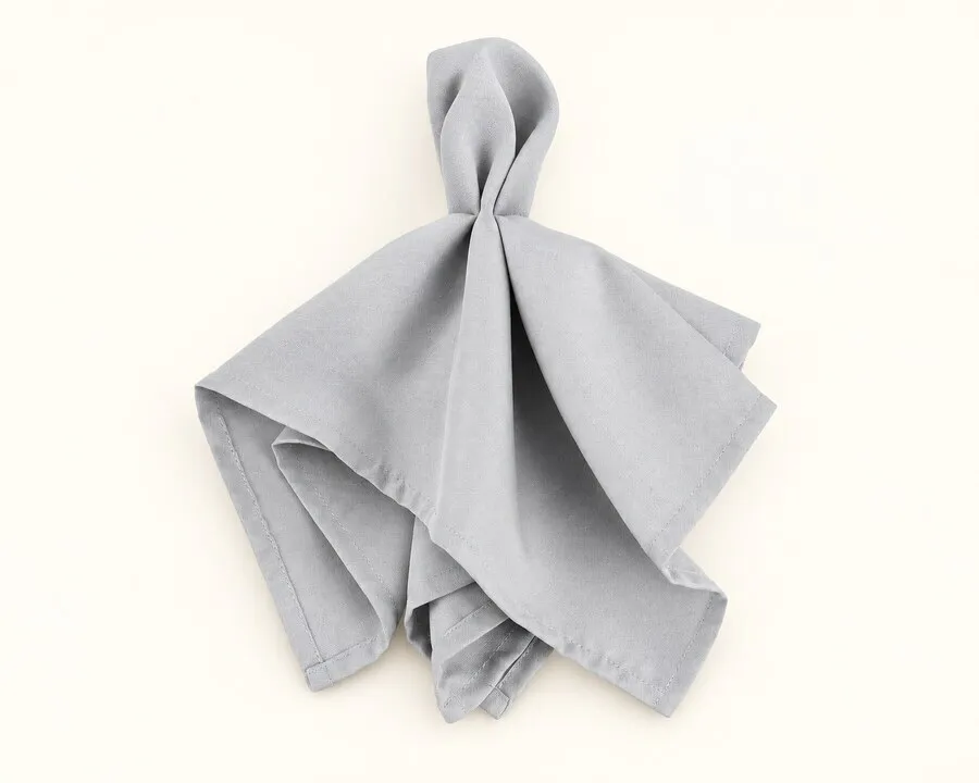 Silver Polyester Napkin