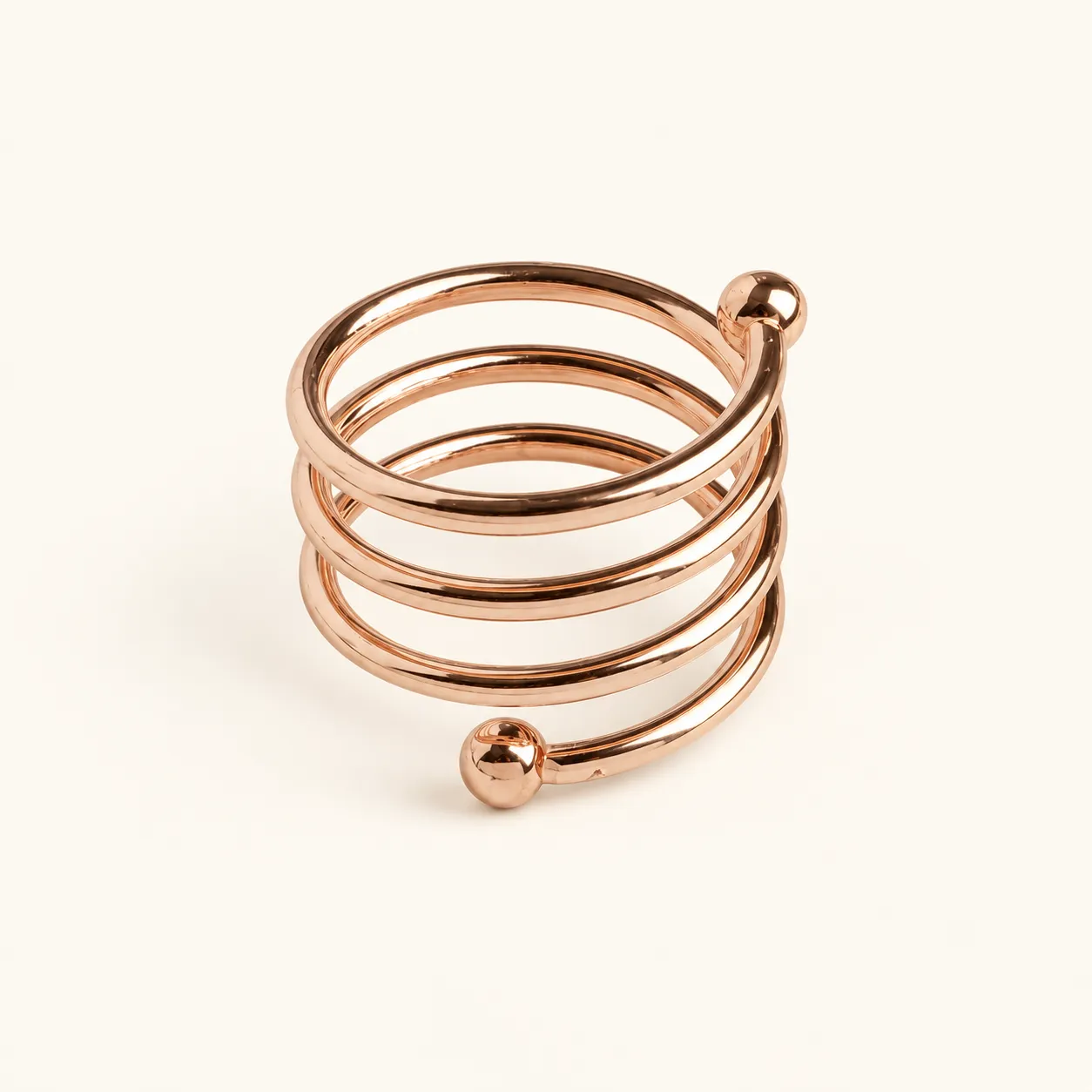 Rose Gold Spiral Napkin RIng