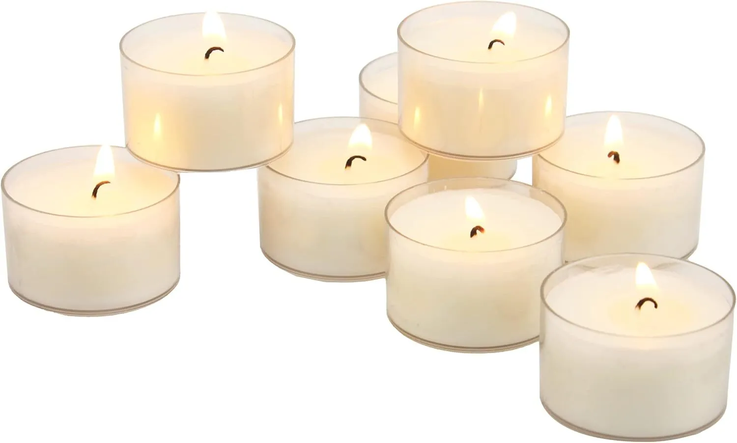 Clear Cup Flame Tealight Candle