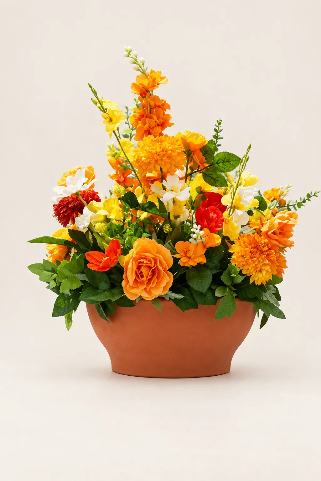 Citrus Blooms Large Centerpiece (pedestal bowl) 
