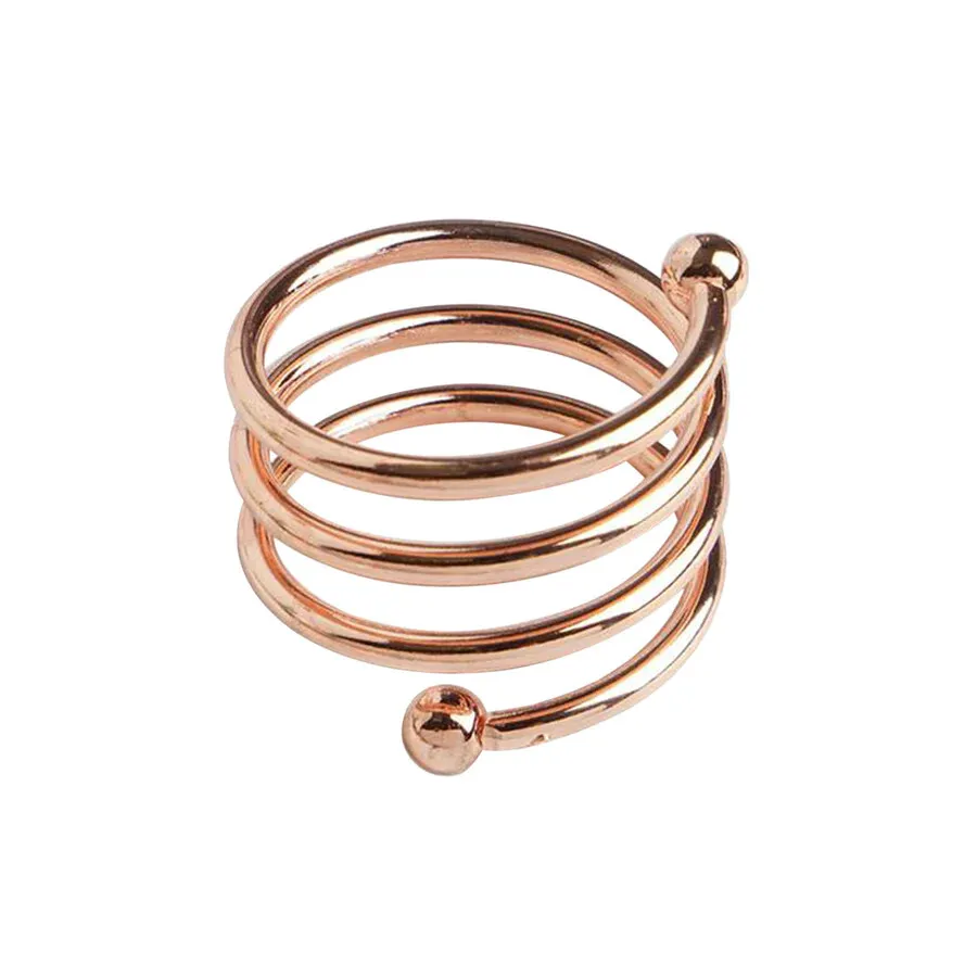 Rose Gold Spiral Napkin RIng