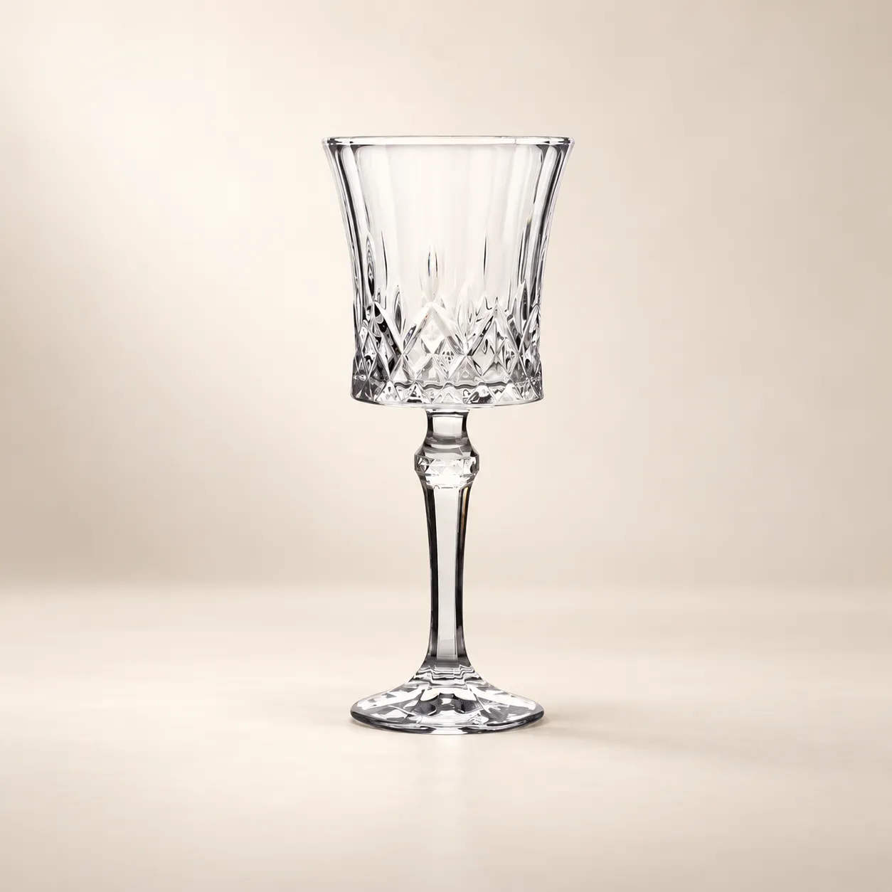 Clear Crystal Cut Goblet