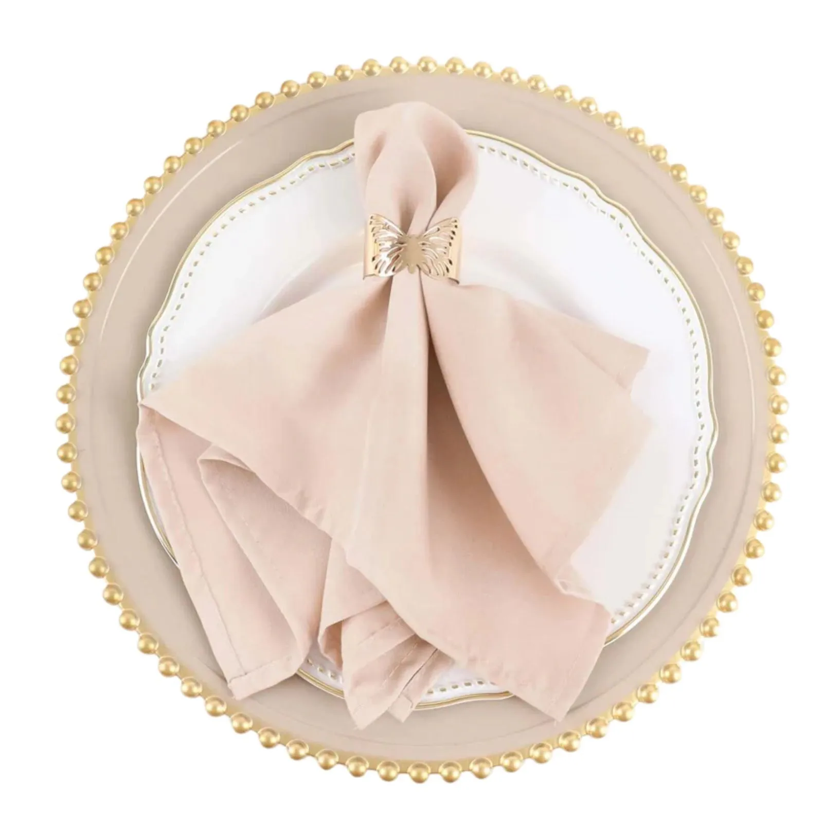 Blush Polyester Napkin 17"x17"