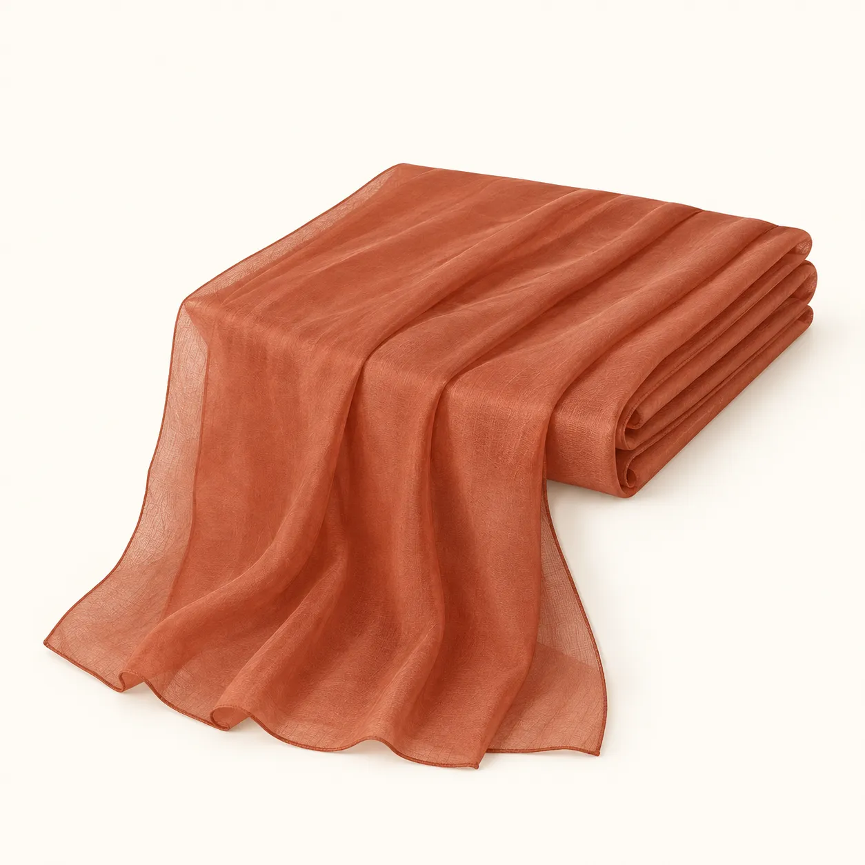 Terracotta Chiffon Runner