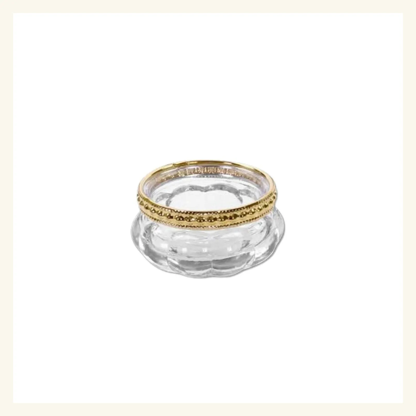 Gold Rim Antique Blossom Tealight Candle Holder