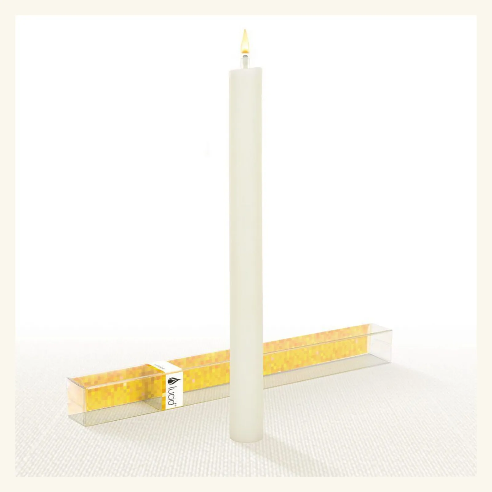 Natural Lucid Taper Candle 11"