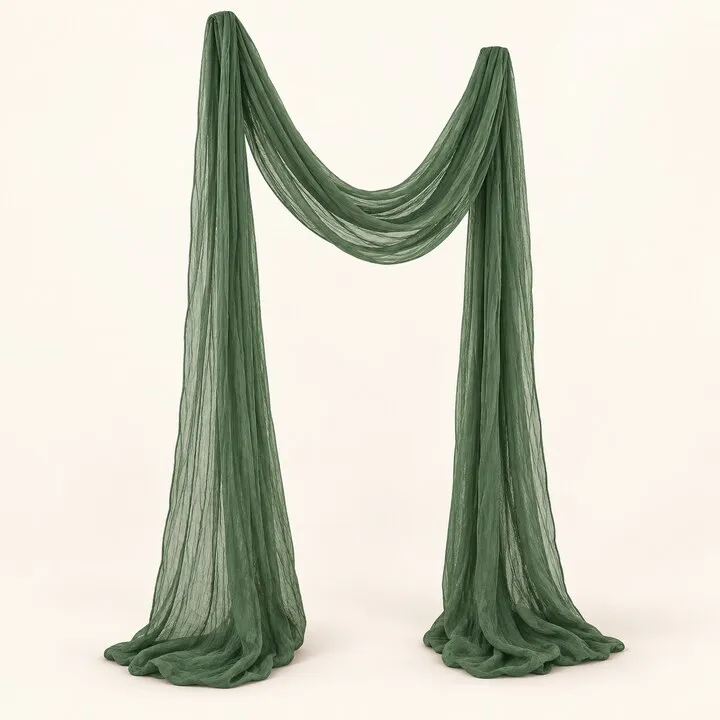 Olive Green Cheesecloth Drapery (20ft)