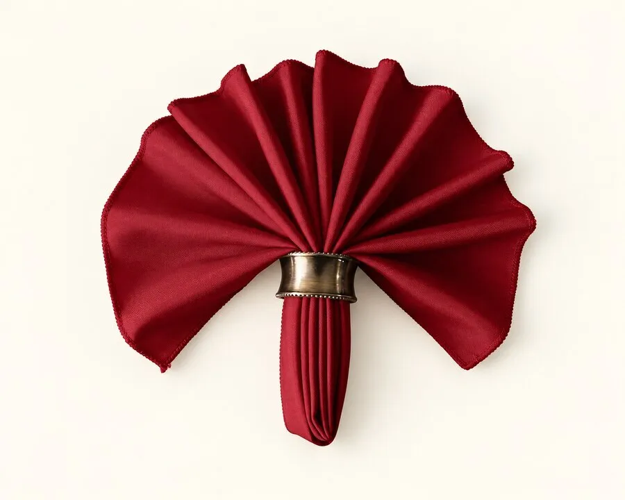 Dark Red Polyester Napkin 17"x17"