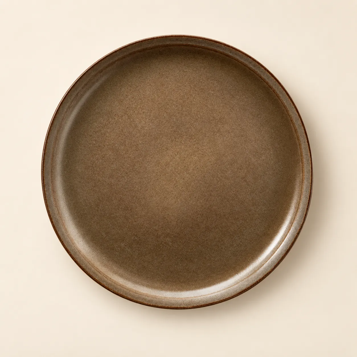  Brown Stoneware Salad Plate 8.3"