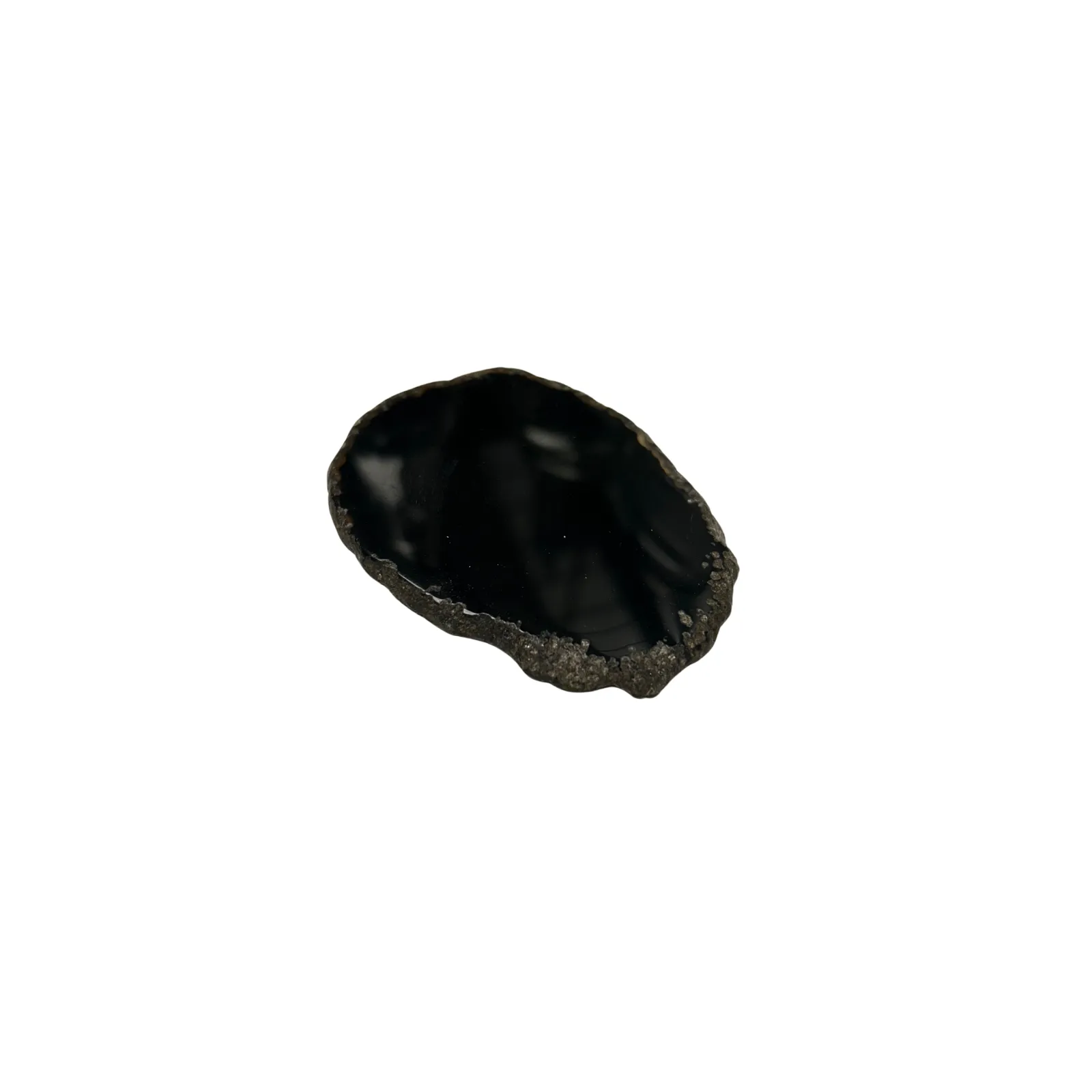 Black Agate Crystal Slice