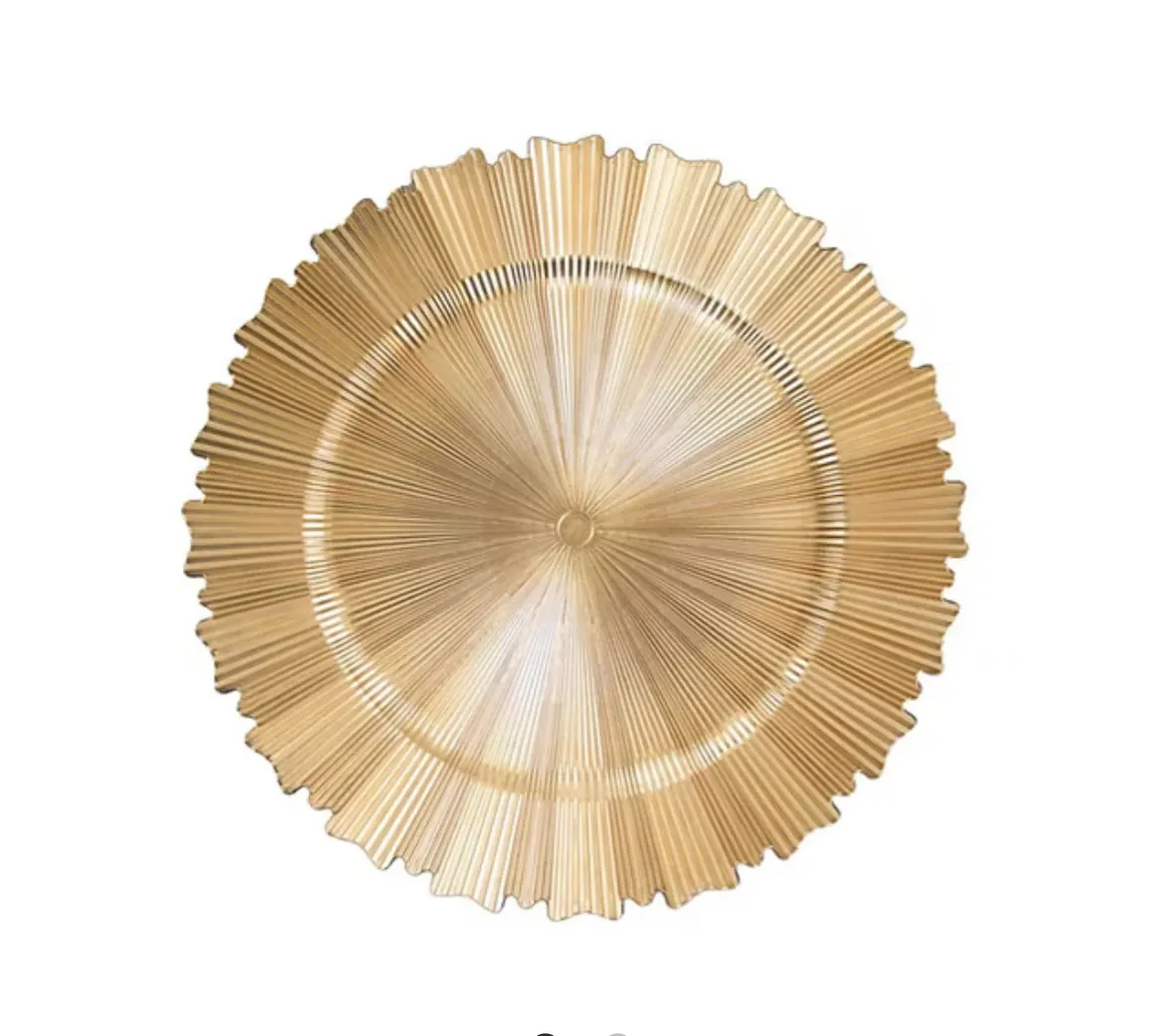 Gold Sunray Charger