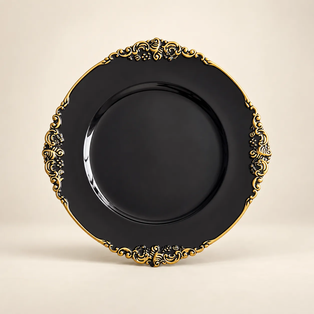 Black Antique Charger