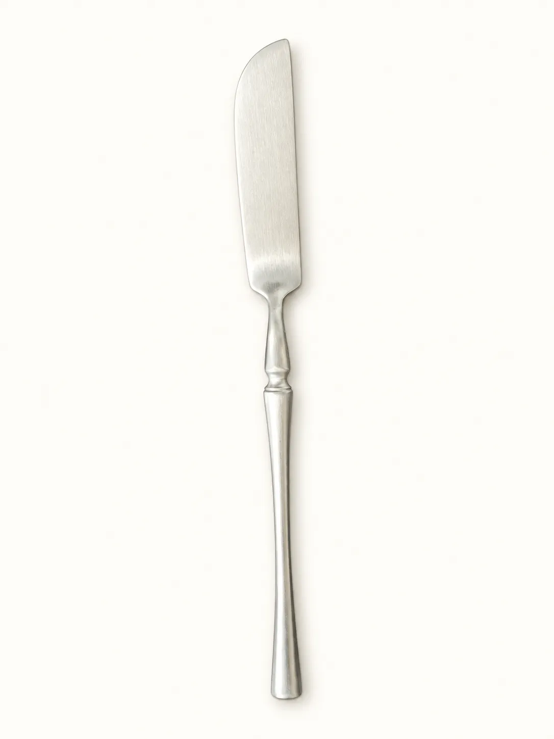 Matte Modern Silver Butter Knife