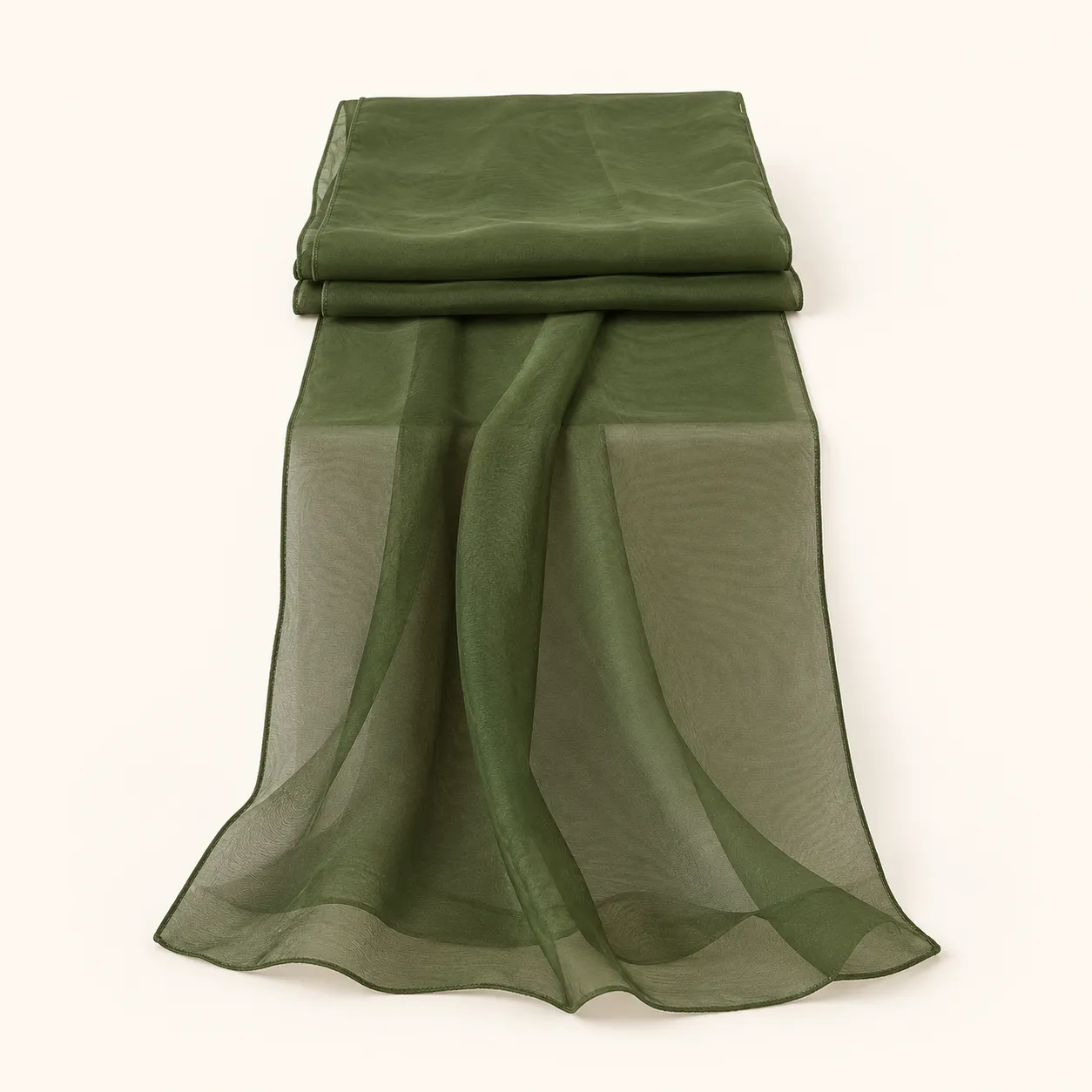Olive Chiffon Runner