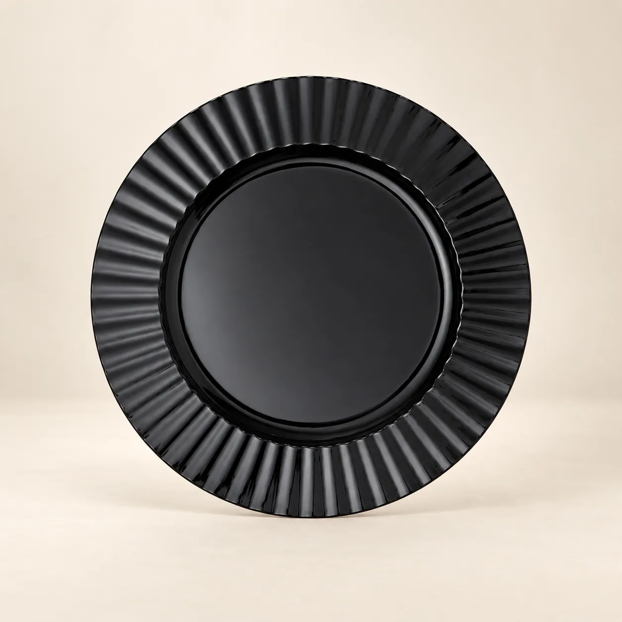 Black Fluted Charger (Limited Quantity)