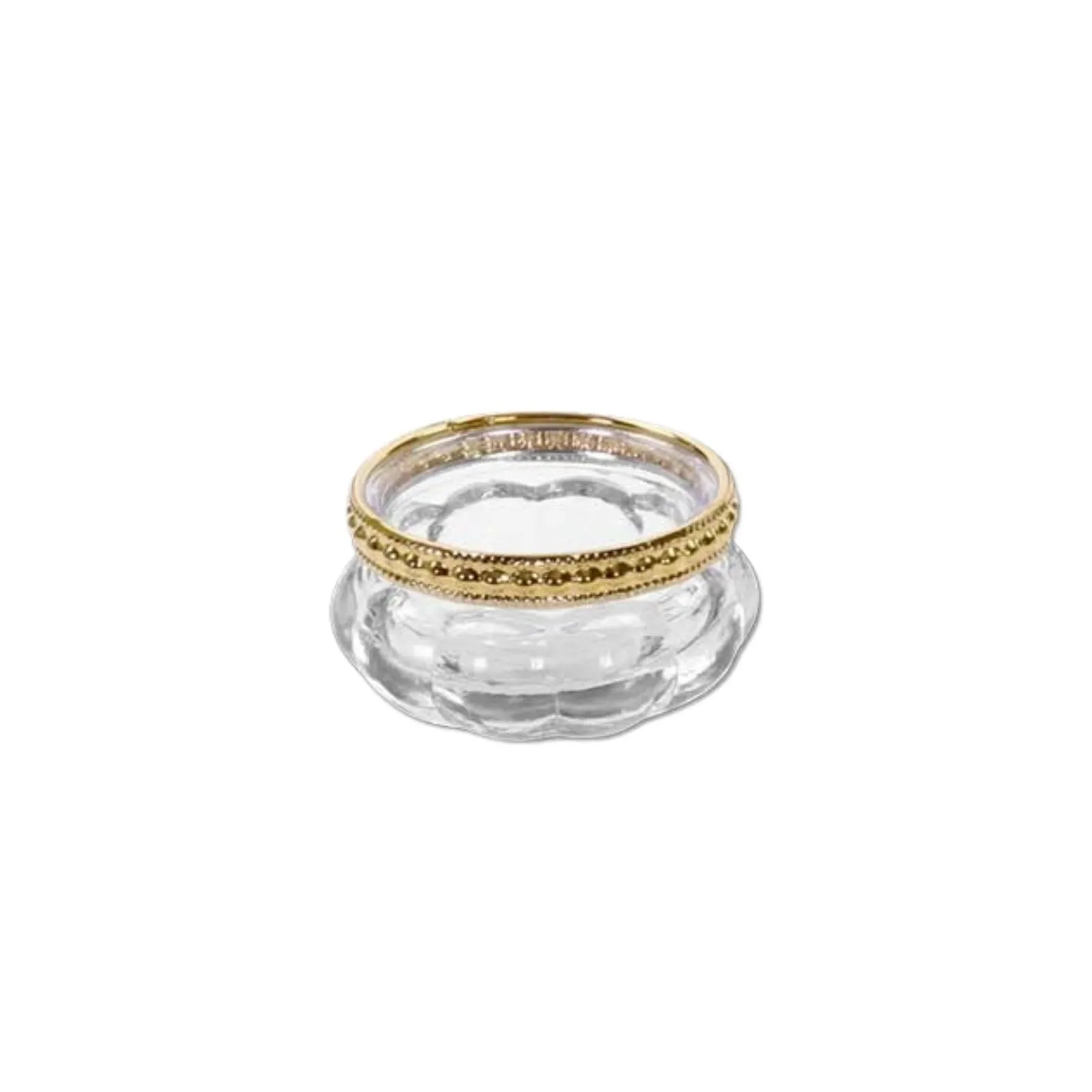 Gold Rim Antique Blossom Tealight Candle Holder
