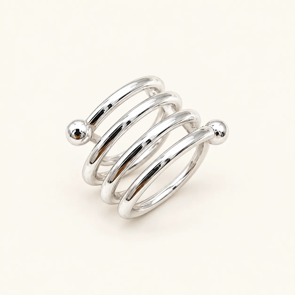 Silver Spiral Napkin Ring