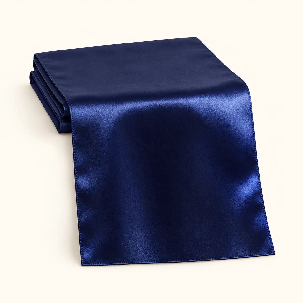 Bright Navy Blue Satin Runner
