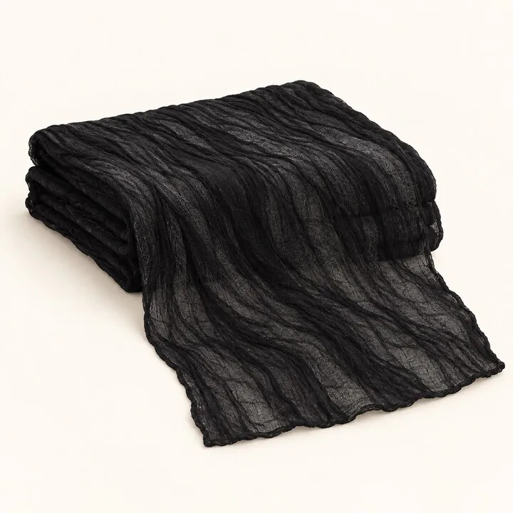 Black Cheesecloth Runner 5ft