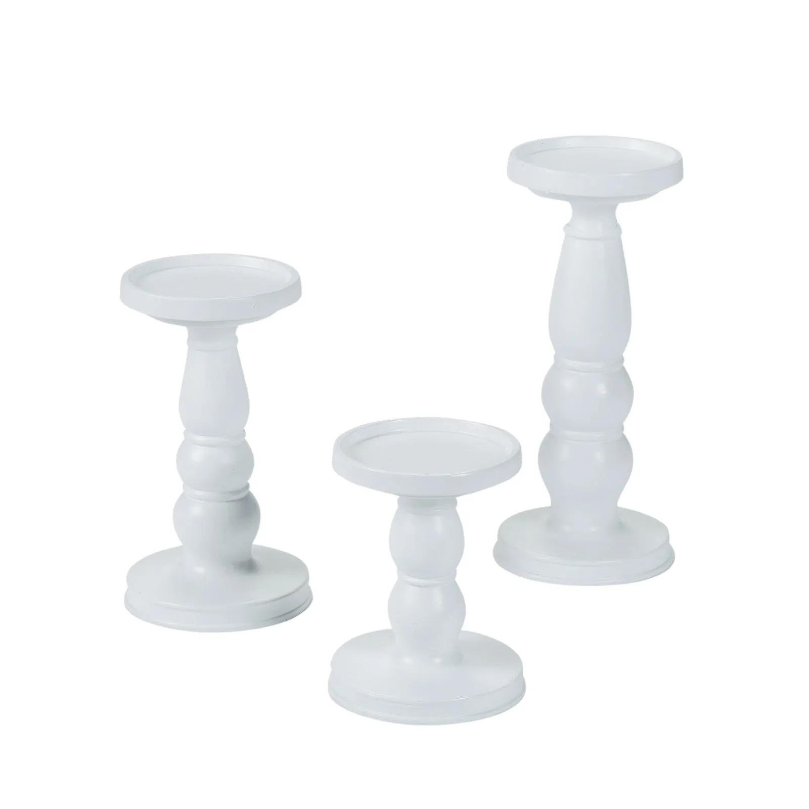 White Pillar Candle Holder