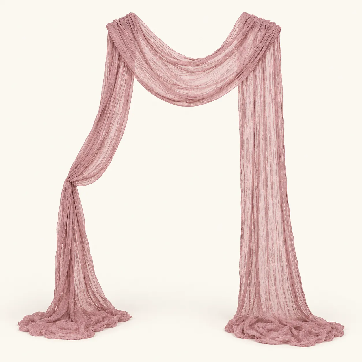 Dusty Rose Cheesecloth Drapery 20ft
